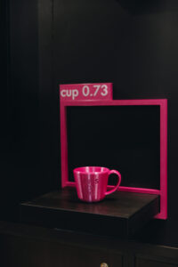 En rosa 3d-printet kopp