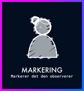 En stikkfigur som er markert