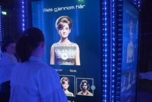 Trykkskjermen med KI-avatar fra 1964.