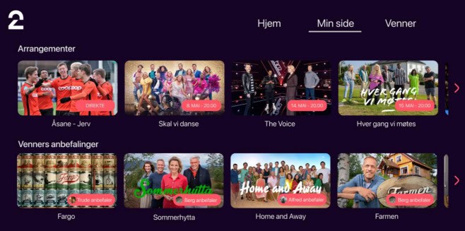 Connect vil vise deg arrangementer og anbefalinger p&aring; din side.
